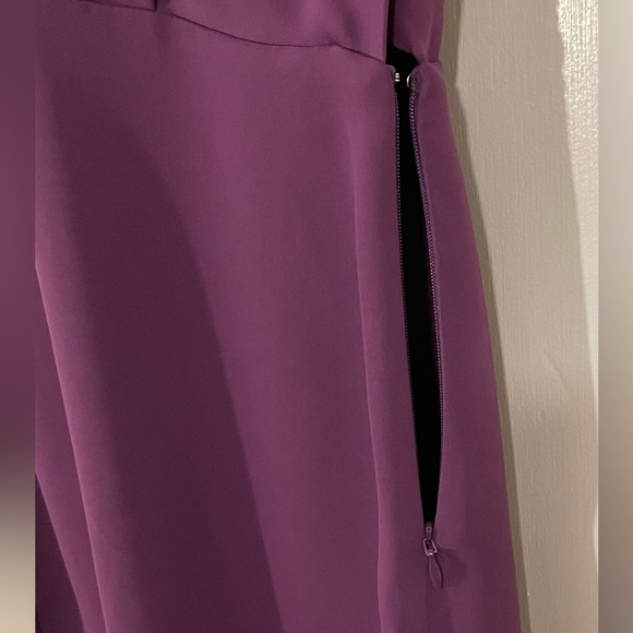 Aritzia💜 Babaton Phoenix Dress in Açaí LINED Skirt Faux-Wrap Top PERFECT NWT - Picture 15 of 16